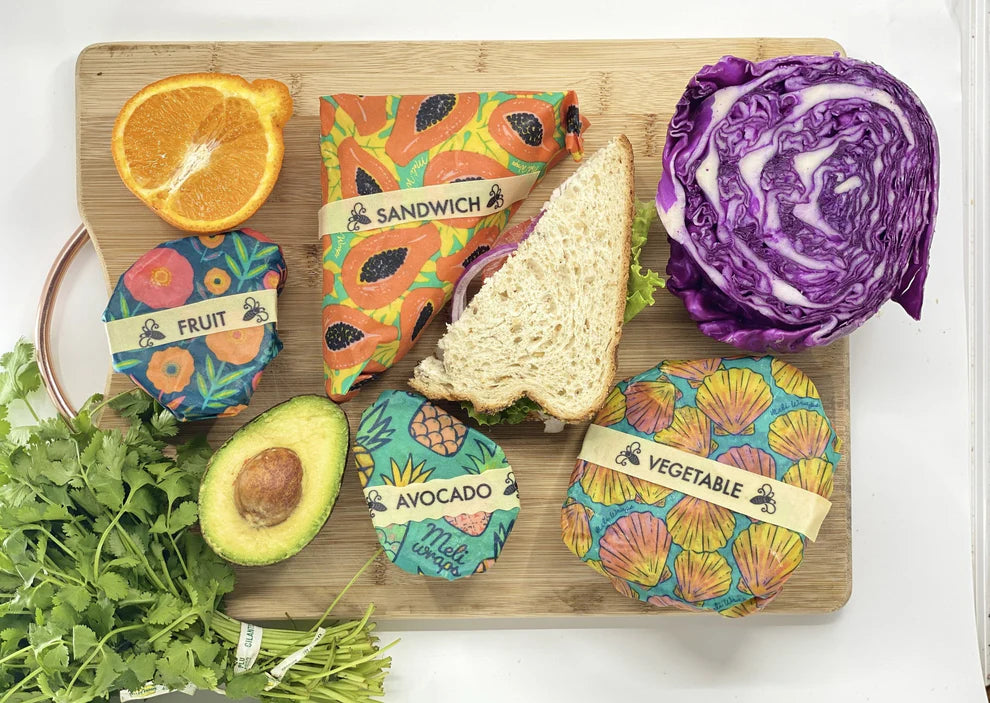 Buzz Words Reusable Beeswax Wrap Food Labels