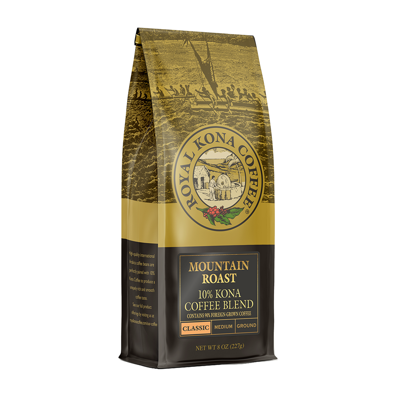Mountain Roast 10% Kona 8oz Coffee Bag